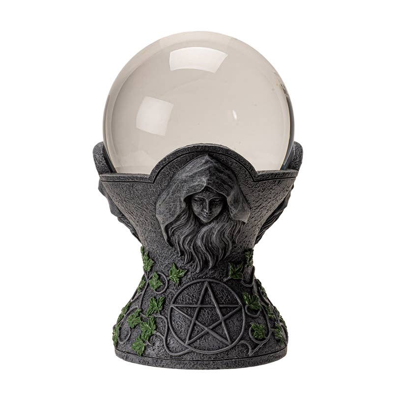 Mother, Maiden and Crone Crystal Ball Stand C/8