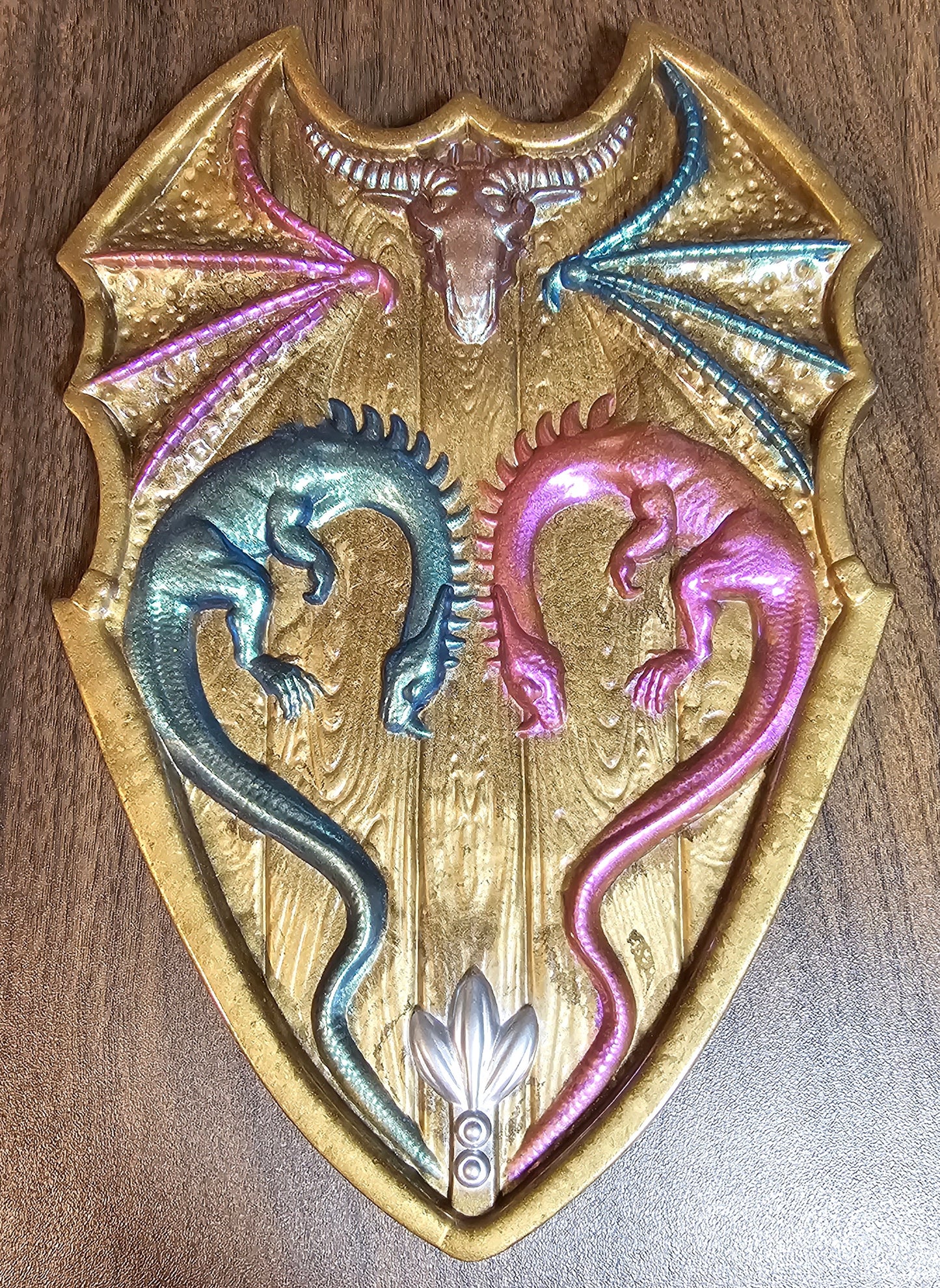Pink and Blue Dragon Shield