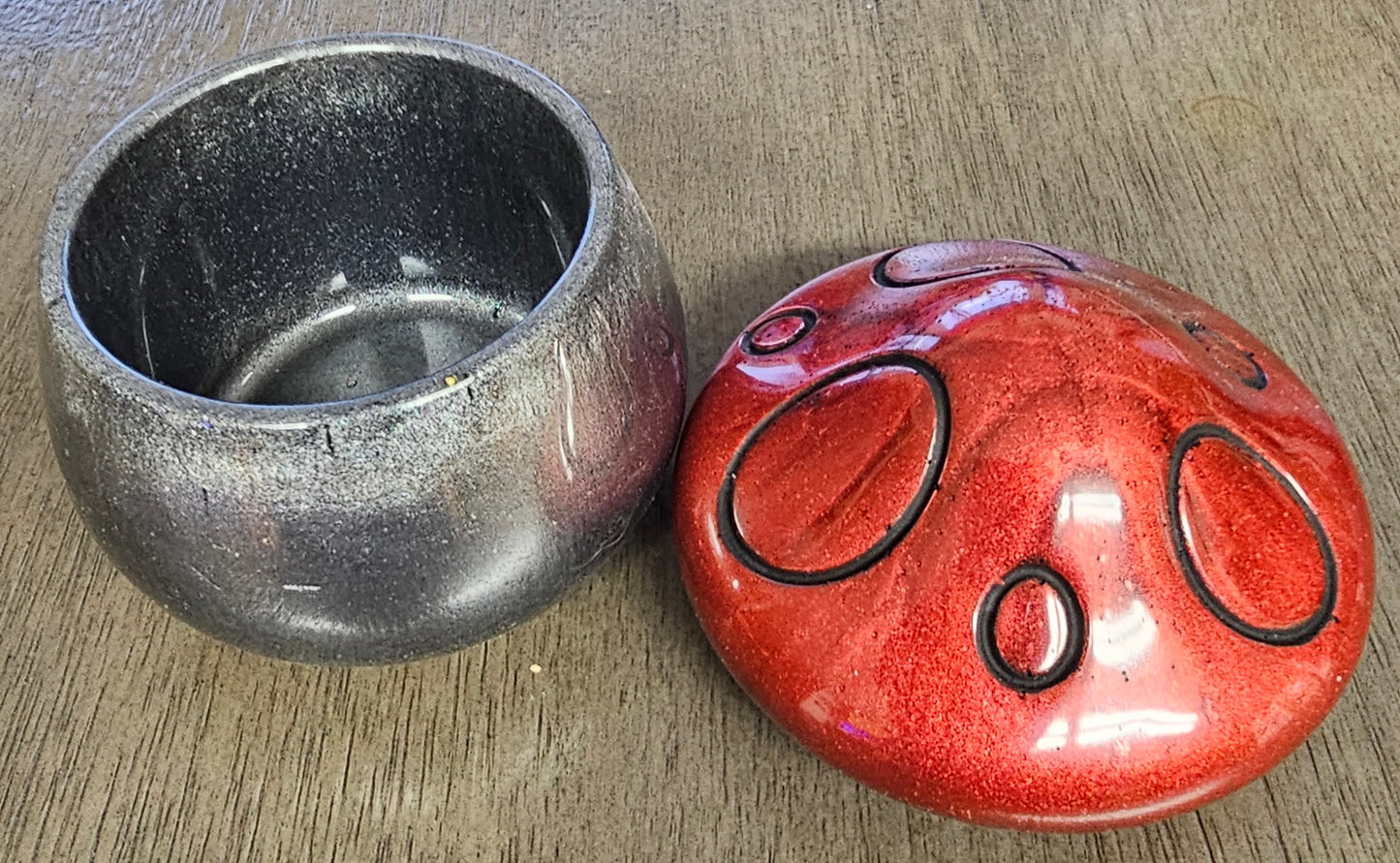 Resin Mushroom Jar