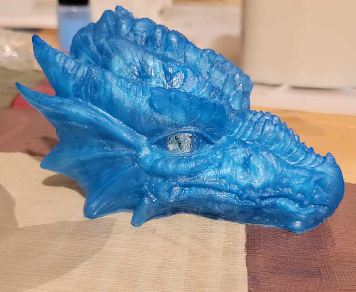 Glow in the dark dragon head