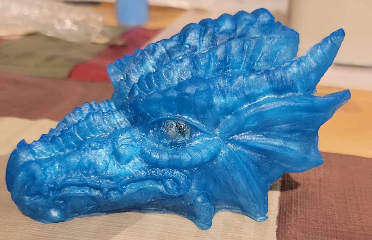Glow in the dark dragon head