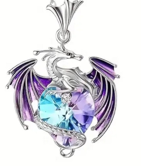 Purple Dragon Necklace