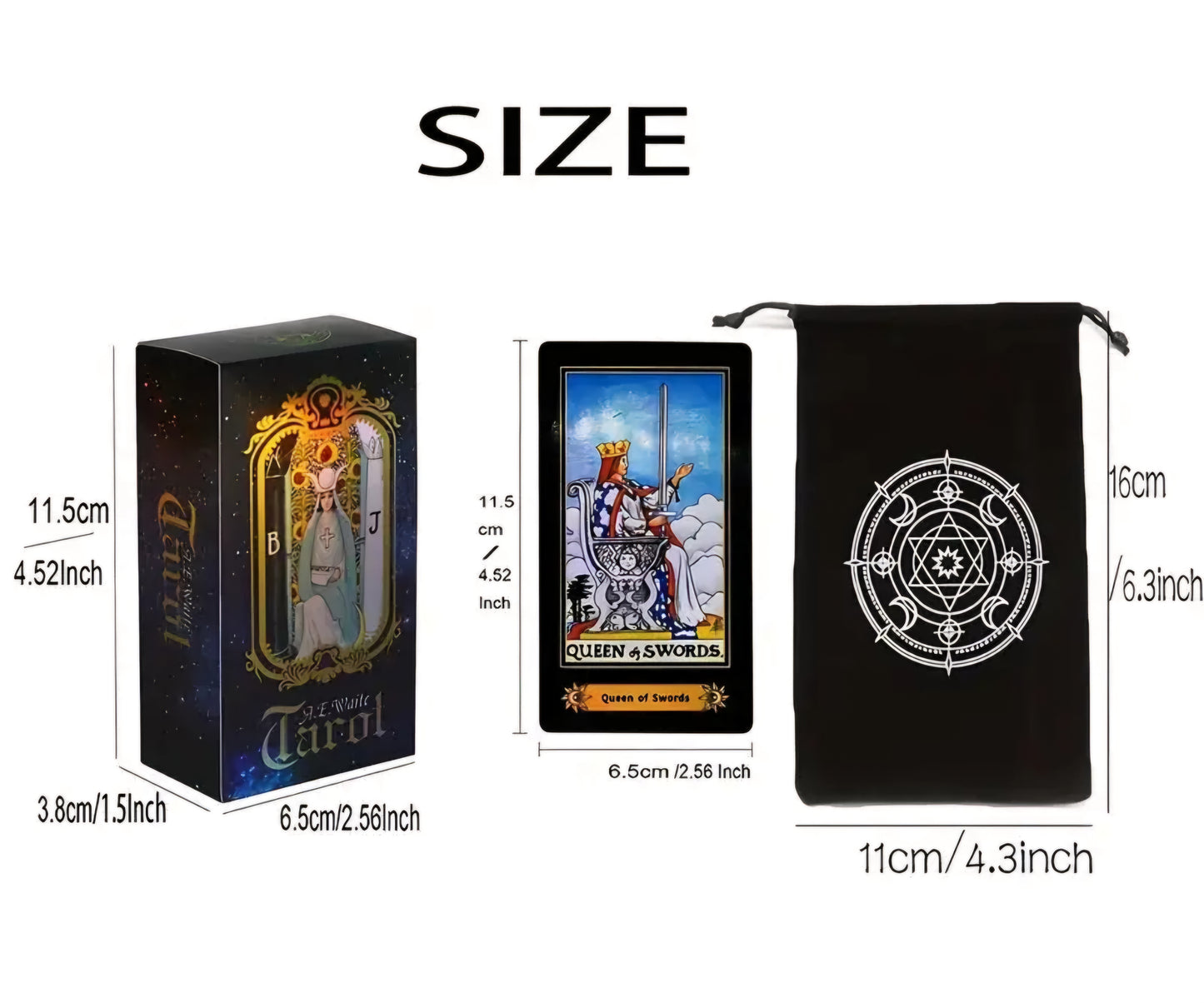 78 Card Tarot Deck with guidebook and storage bag