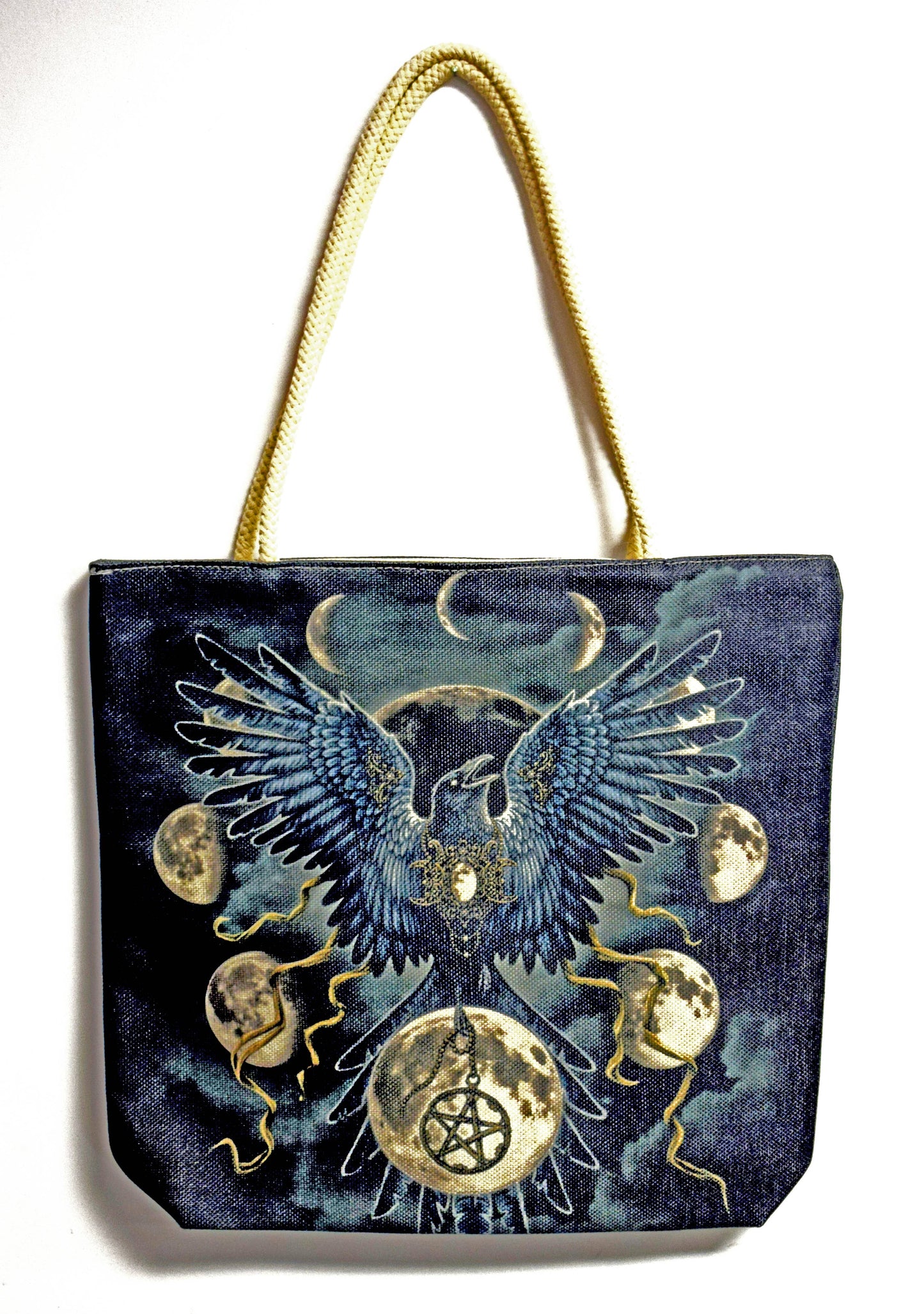 Sinister Wings Techno Jute Tote Bag