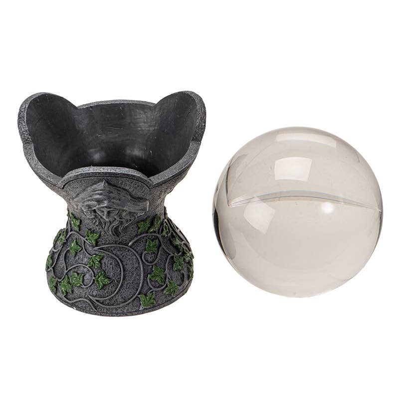 Mother, Maiden and Crone Crystal Ball Stand C/8