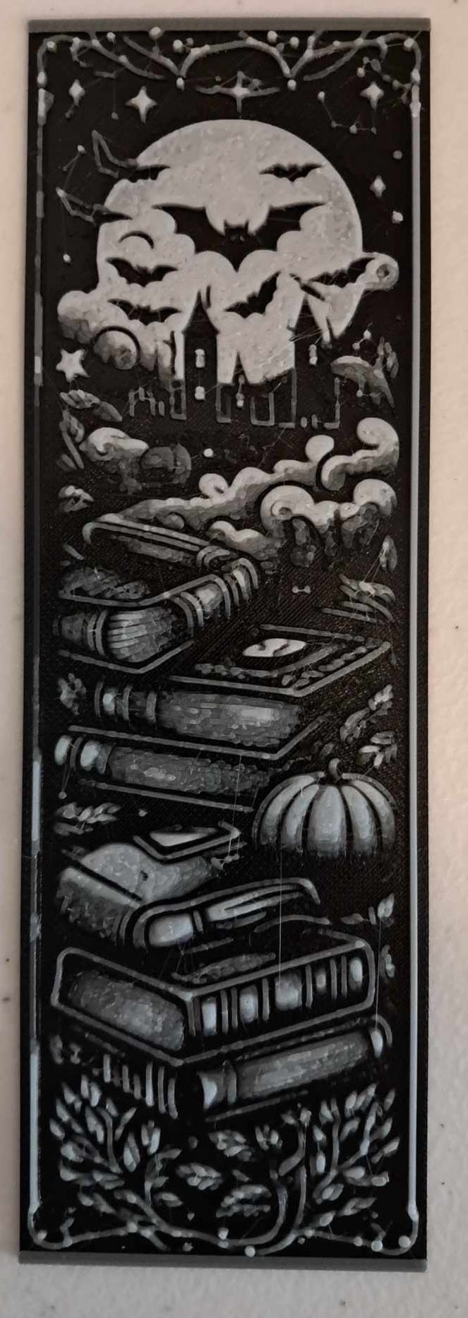 3D Printed Halloween scene bookmark