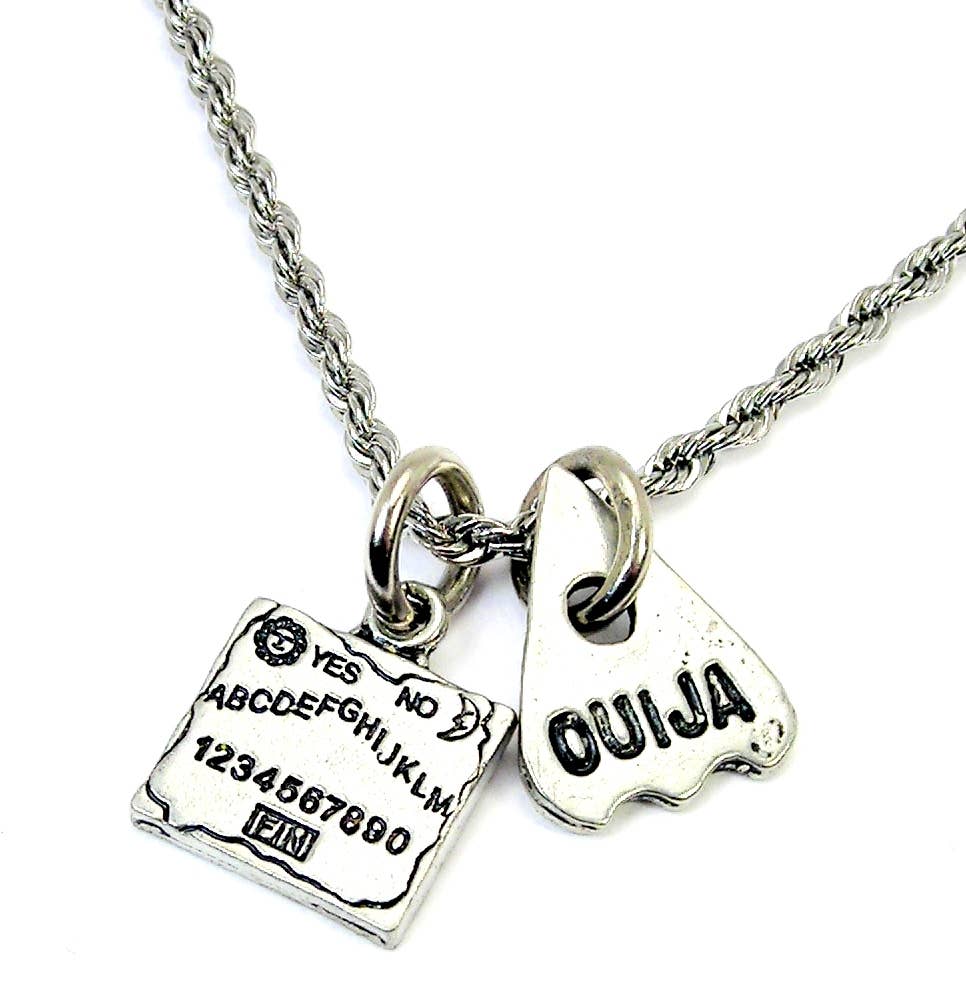 Vintage Ouija board with planchette Charm Necklace
