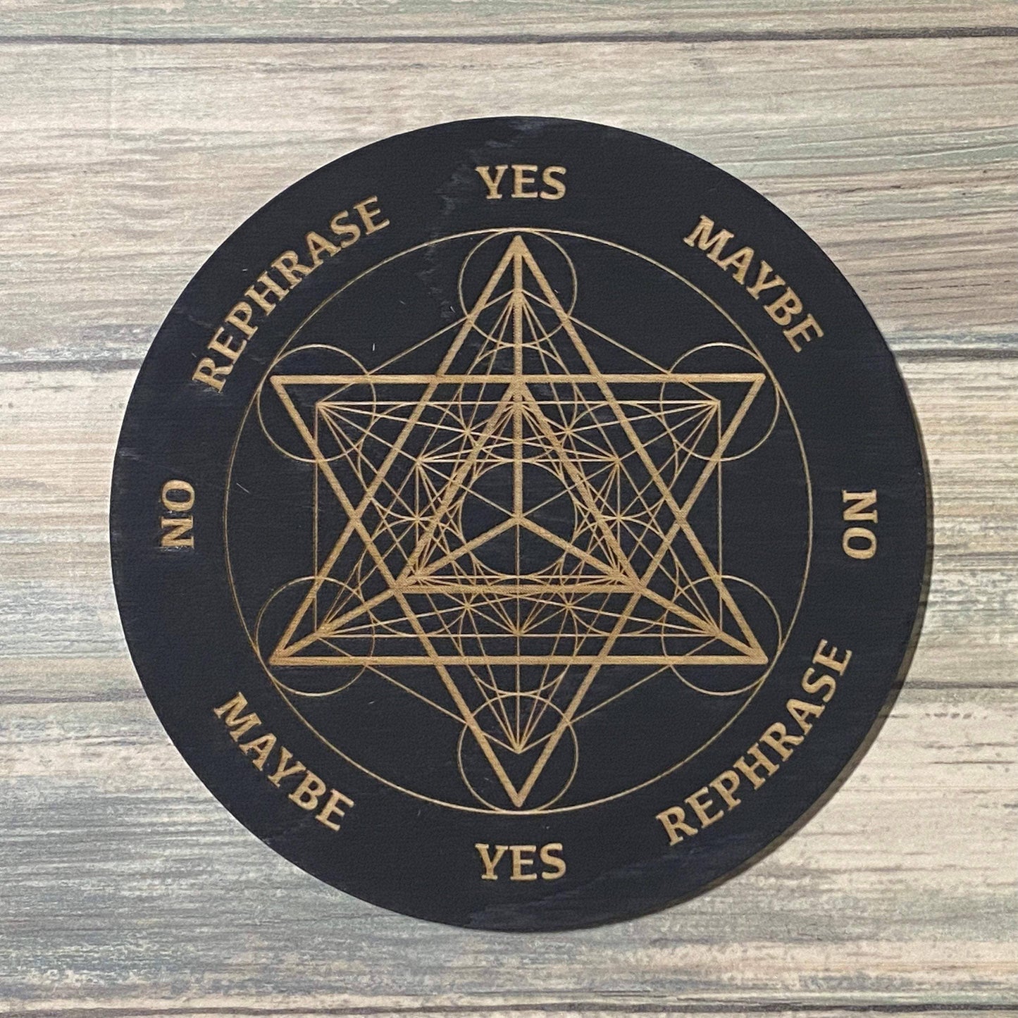 6 Inch Merkaba Metatron's Cube Pendulum Board