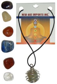 7 Chakra Cage Pendant Set
