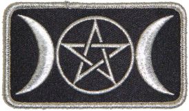 Silver Triple Moon Patch