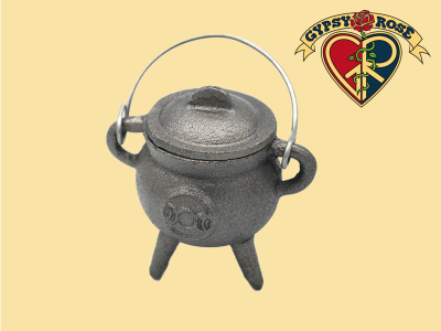Cast Iron Cauldron Triple Moon Burner