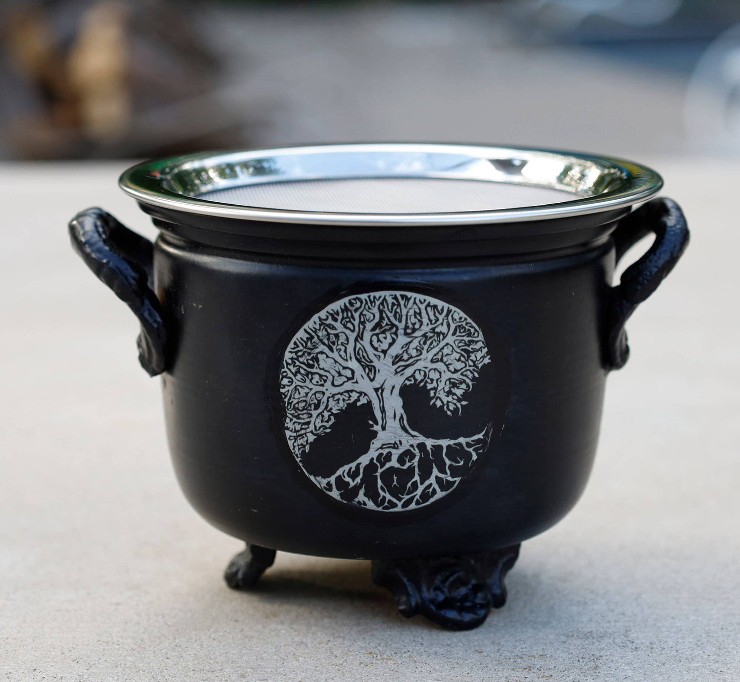 Large Tree Of Life Recycled Aluminum Incense Burner Smudge