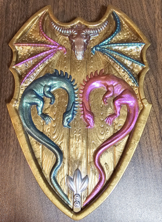 Pink and Blue Dragon Shield