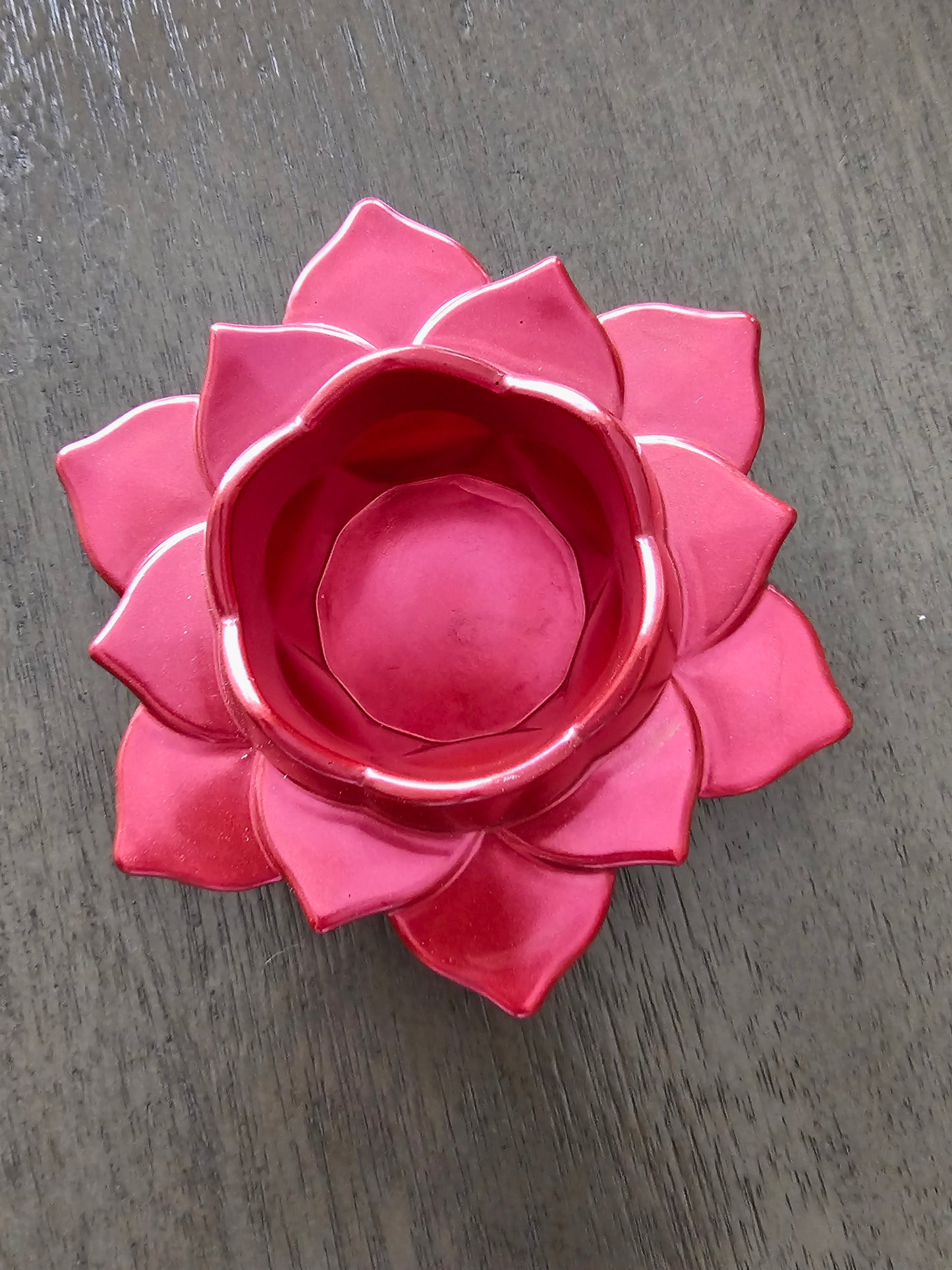 Red Lotus Candle Holder