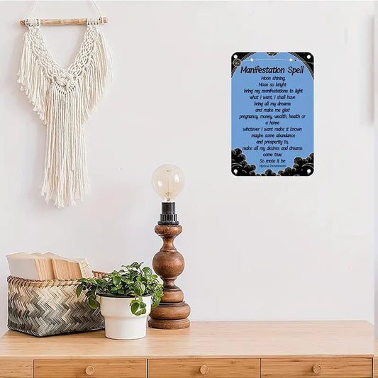 Vintage Manifestation Spell Tin Sign