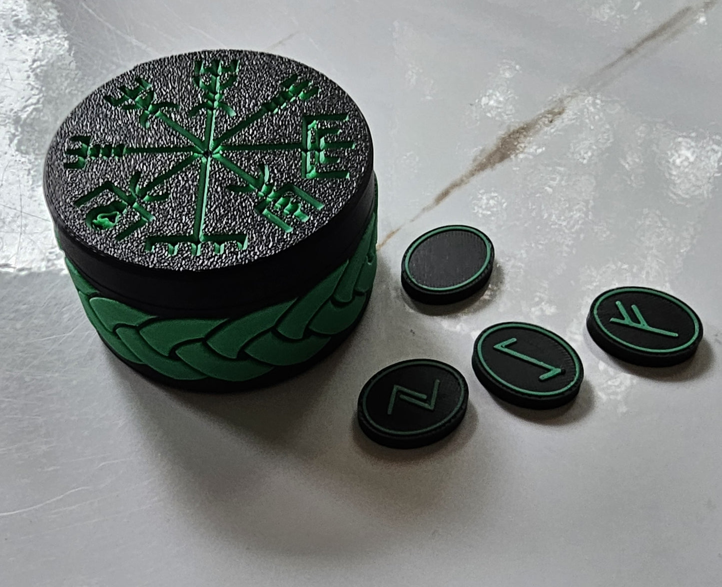 3D Printed Elder Futhark Rune Set with Case