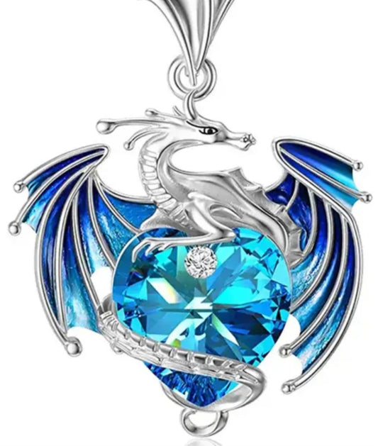 Blue Dragon Necklace