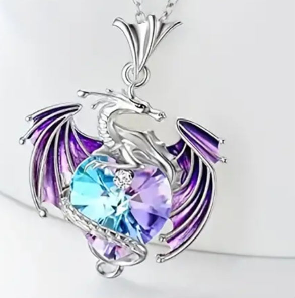 Purple Dragon Necklace