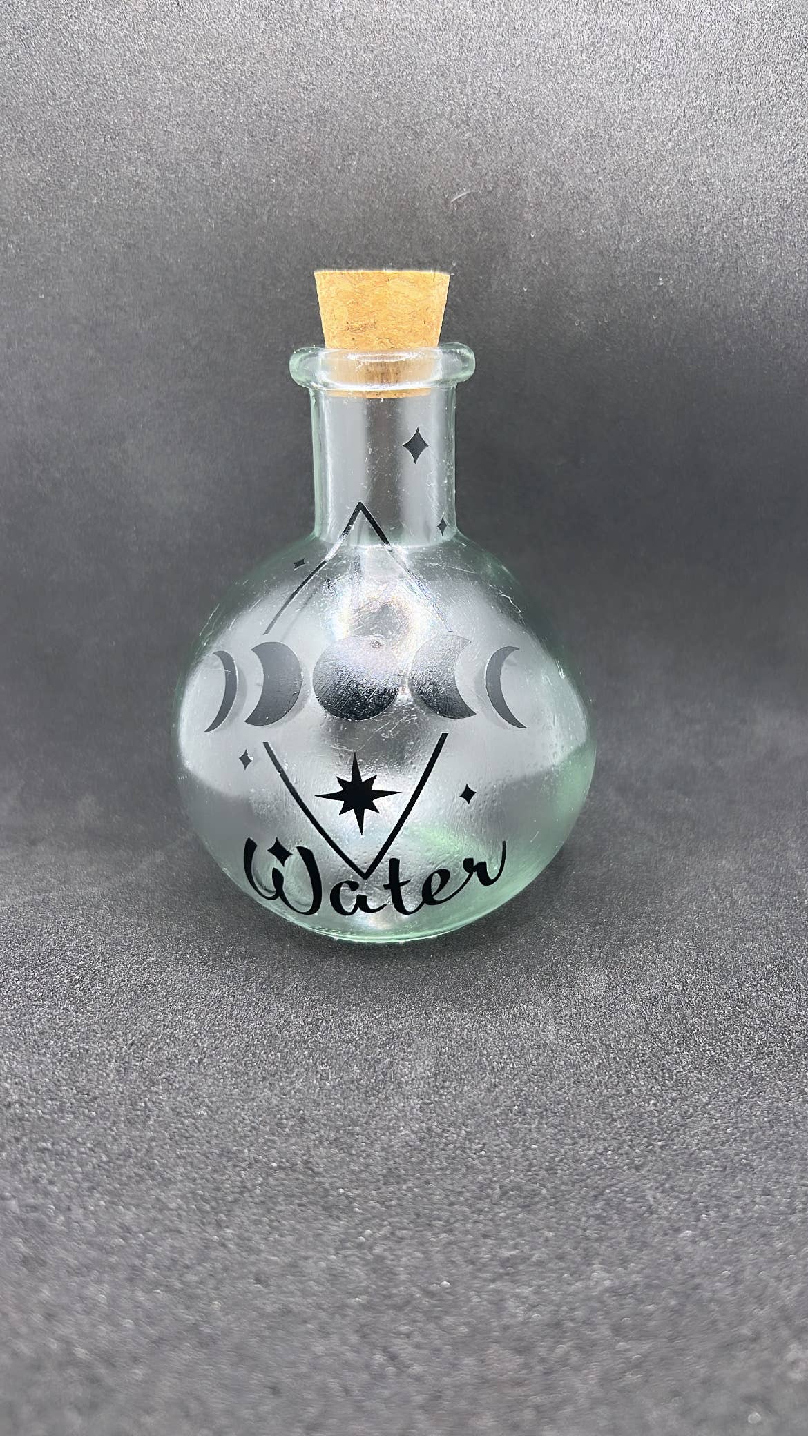 Moon Water Jar, Full Moon Ritual, Moon Phase Glass Bottle