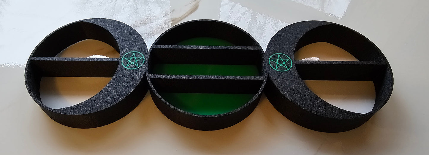 3D Printed Triple Moon Wall Shelf