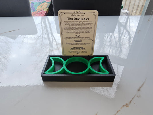 3D Printed Triple Moon Tarot Card Holder and Tray