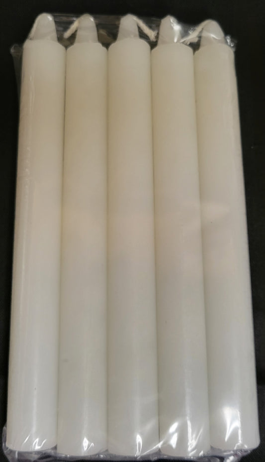 5 pack White chime candles