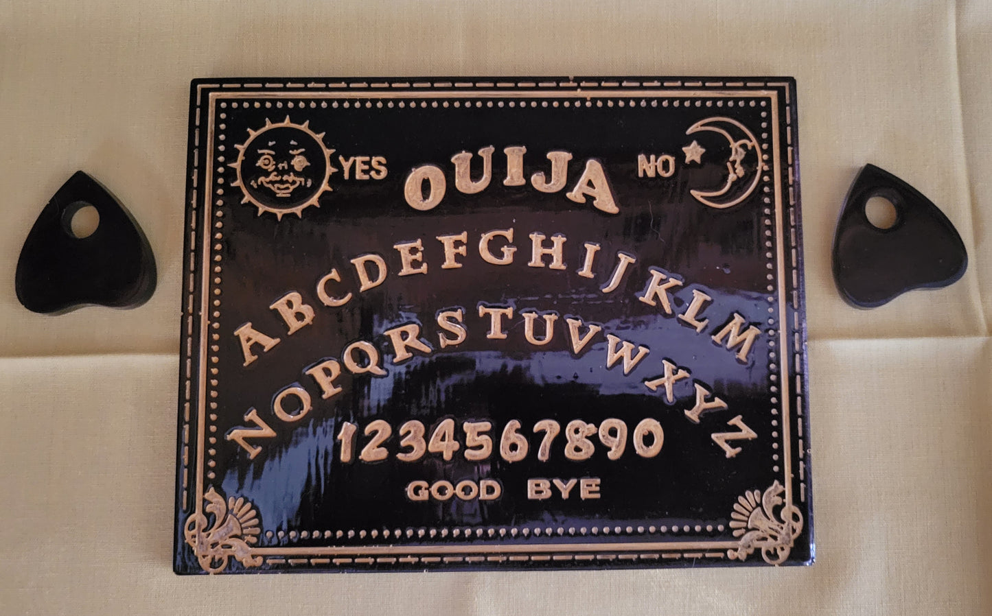Resin handmade Ouija board and planchette set