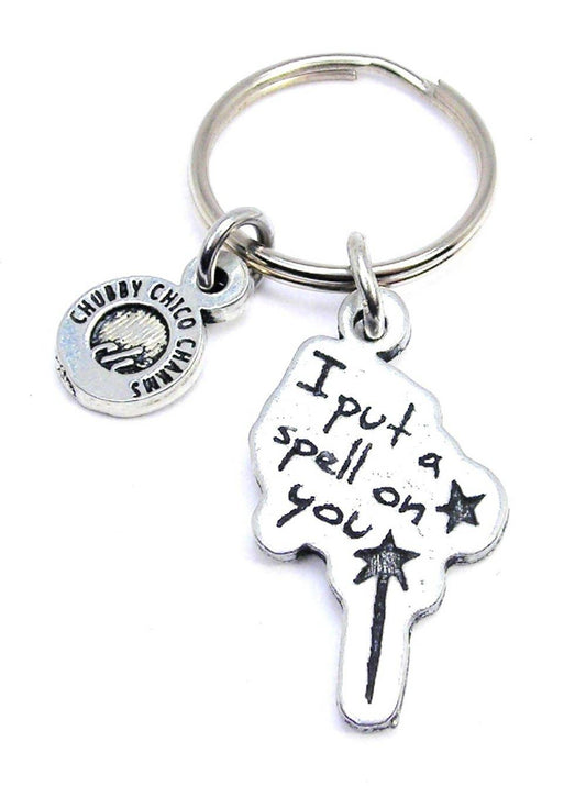I Put A Spell On You Key Chain Magic Halloween Witch