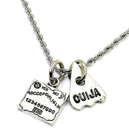 Vintage Ouija board with planchette  Charm Necklace