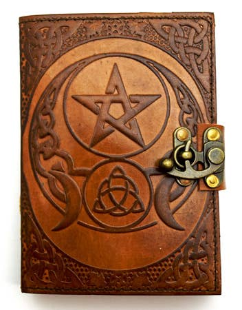 Pentagram/Triquerta Leather Embossed Journal