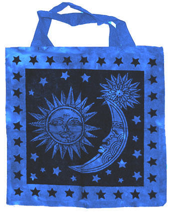 Sun & Moon, Blue Tote Bag