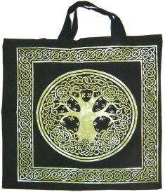 Tree of Life, Green Tote Bag