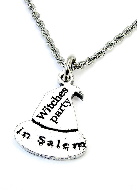 Witches party in Salem Charm Necklace witch wicca Halloween